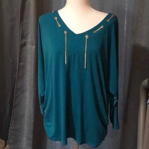 JM Collection Teal shirt